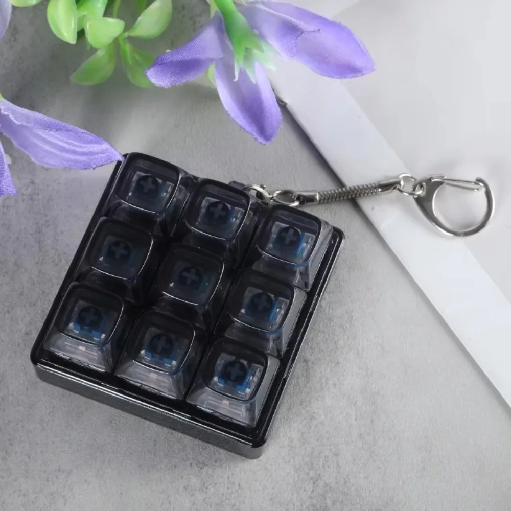 Relaxing DIY Keyboard Fidget Keychain Keycap Relief Stress Finger Keyboard Caps Keys Button Pass The Time Pinch Toy Adult