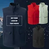 Customized Logo Waterproof Down Warmth Winter Ultra Light Sleeveless Jackets Coats Portable Casual Waistcoat Bodywarmers LS-K55 2