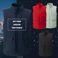 Customized Logo Waterproof Down Warmth Winter Ultra Light Sleeveless Jackets Coats Portable Casual Waistcoat Bodywarmers LS-K55 2