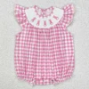 Boutique Baby Infant Girls Rompers Lover Rabbit Easter Short Sleeve Rompers Fashion Toddler Girs Onesie Kid Baby Bubble Rompers 2