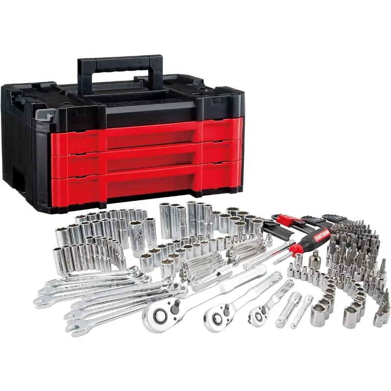 

262-Piece Mechanic Tool Set, Master Socket Set with 3-Drawer VERSASTACK Tool Box, SAE/Metric Set (CMMT45309)