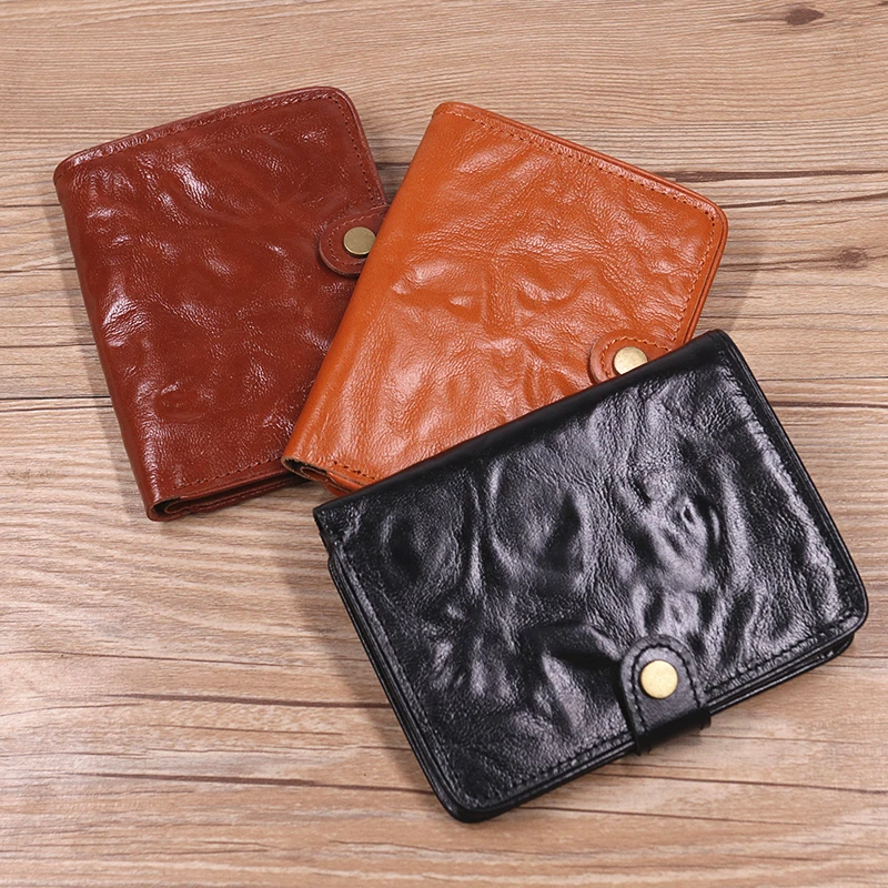 Vintage Genuine Leather Slim Bifold Wallet