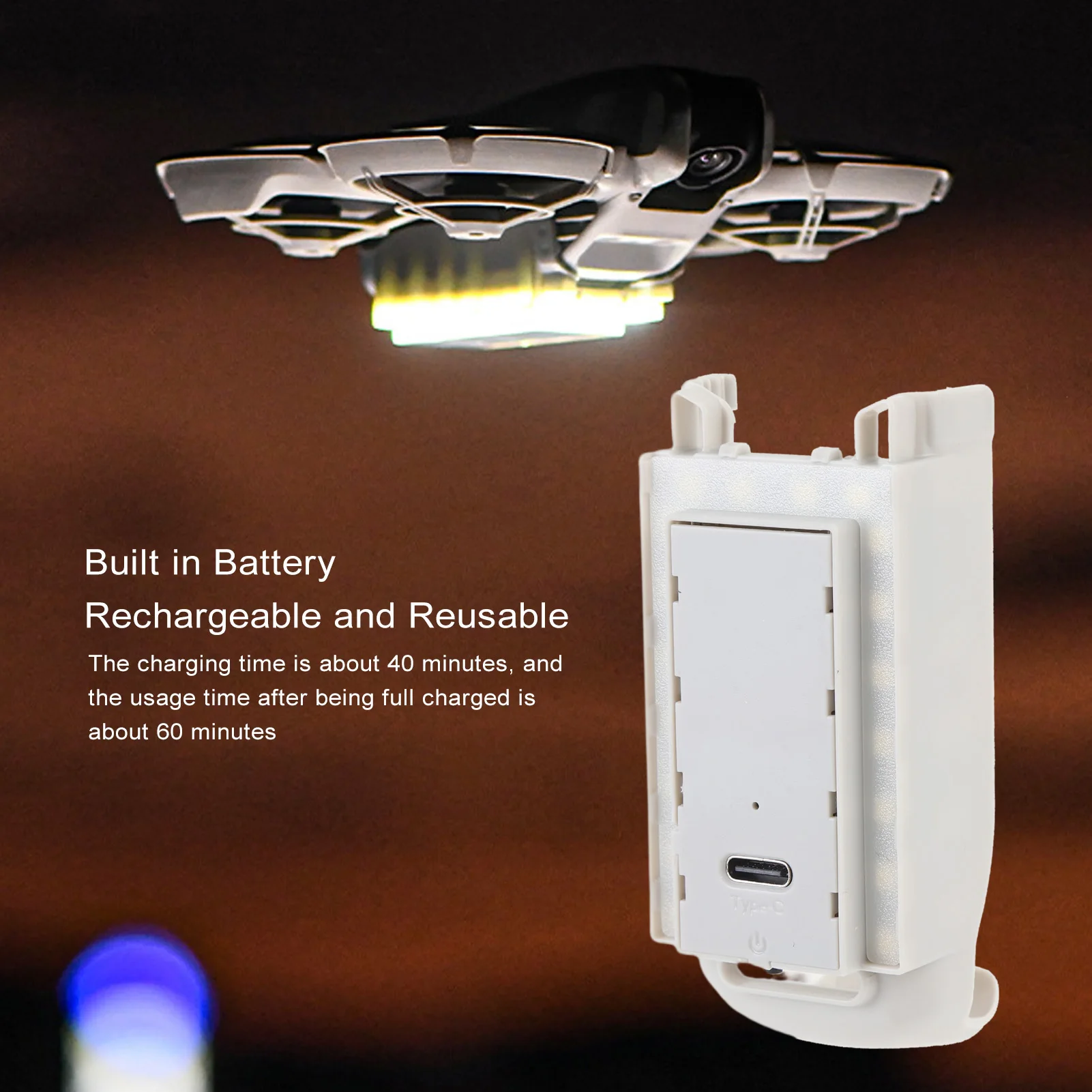 Train d'atterrissage lumineux pour drone Neo - Protection batterie et vol nocturne