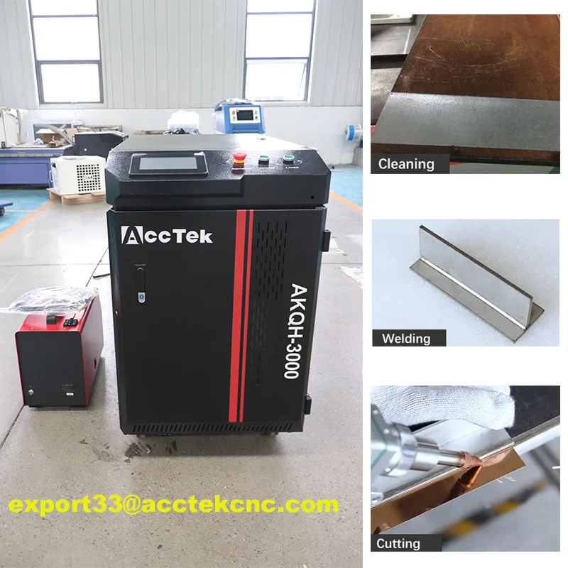 Factory Direct Sale 1000W Industrial Fiber Laser Welding Cleaning 3 in 1 machine for Stainless Steel Metal Laser Welder Cleaner 3