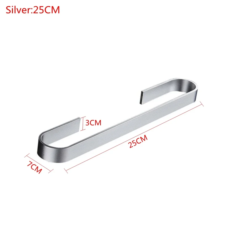 Space Aluminum Alloy Towel Holder Wall Mounted Towel Holder Towel Storage Shelf 2