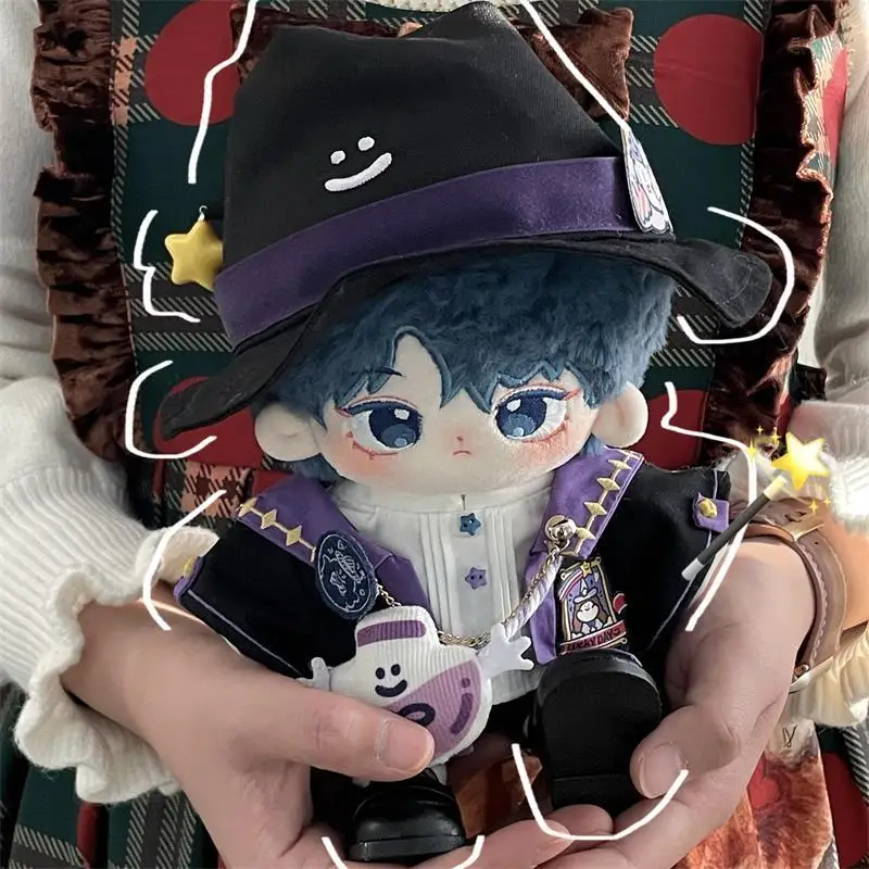 

Purple Pink Apprentice Witch Academy Magician Wizard Costume Magic Robe Stuffed Plushie 20cm Plush Doll Clothes Clothing WD Jun