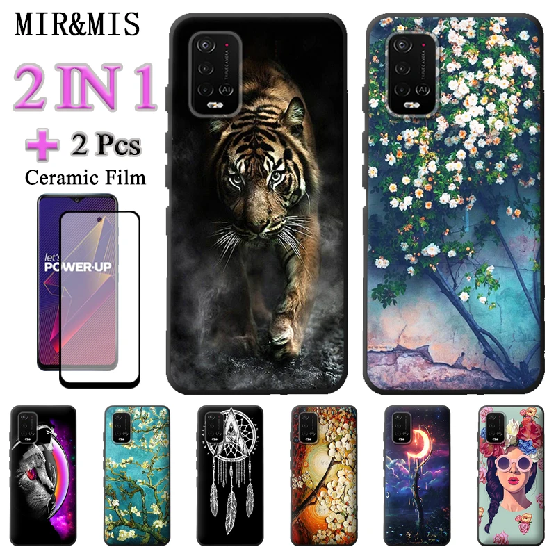 For Wiko Power U20 U10 Silicone Soft Case For Wiko Power U20 U10 2 In 1 With Two Piece Ceramic Protector Screen