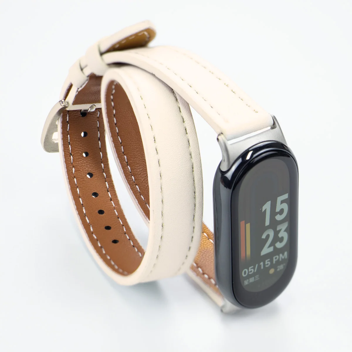 Premium Leather Strap for Mi Band Sports Bracelet - Stylish Replacement Wristband