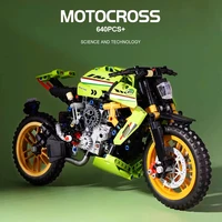 Technical Mountain Bike Building Blocks City Speed Green Devil Motorbike Motorcycle Model Bricks Toys For Kid Birthday Gift MOC 2