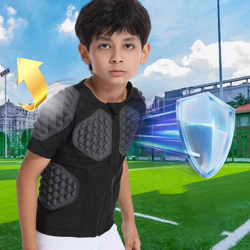 Children Teens Anti-Collision Soccer Suit Set-Balance Bike Roller Skating Basketball Football Protective Gear Shirt/Shorts Set