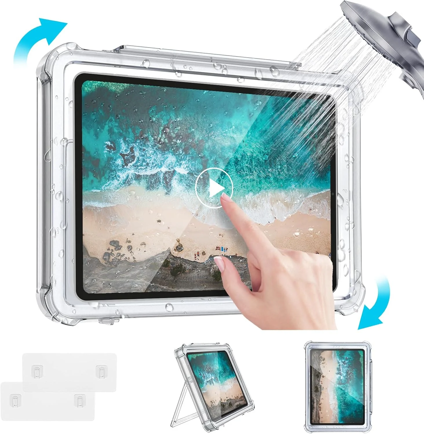 Waterproof 360° Rotating Wall Mounted Tablet Protective Case