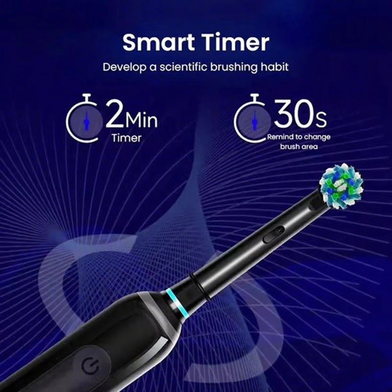 Compatible with Oral B Intelligent Rotating Electric Toothbrush Waterproof Rechargeable Rotary Smart Toothbrush electric toothbrush
