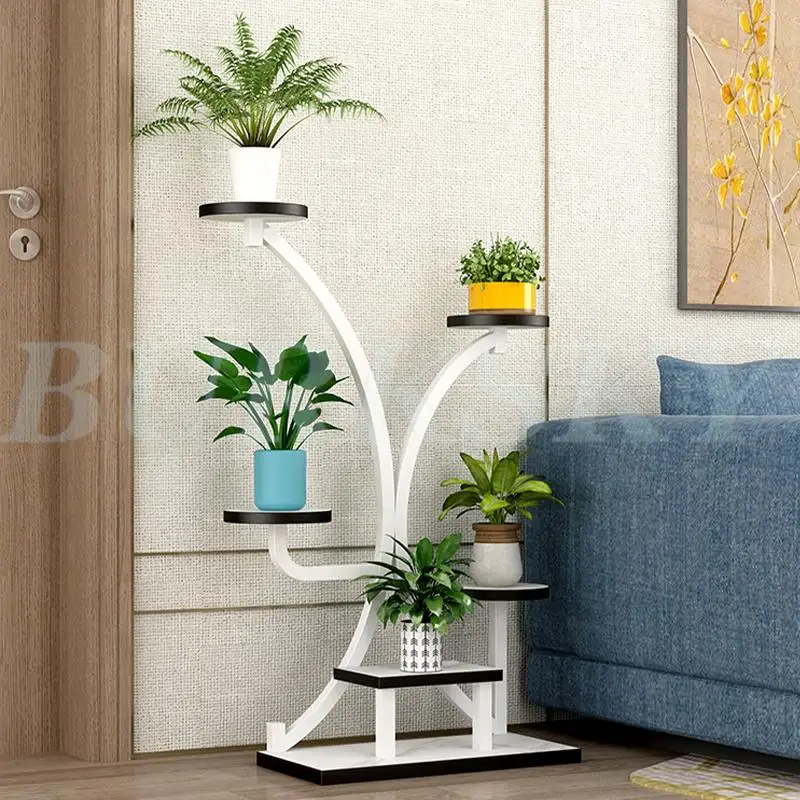 Plant Stand Flower Shelf Planter Rack Storage Indoor Garden Balcony Floor-standing Rack Flower Shop Rack With Pulley Rack hanging rack flower pot organizer storage basket rack closet holders balcony rail planter shelf fence railing flower pots holder