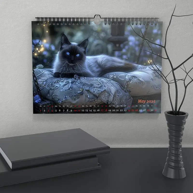 Cat Calendar 2025 Hangings Monthly Wall Calendars Month Planner Wall Calendar Monthly Calendar Planner Family Planner For Kids