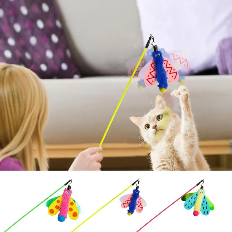 

Cat Wand Toy Cats Wand Plaything Bite Wand Pet Supplies Kitten Teasing Stick Cats Teaser Wand Interactive Pets Playing Toys