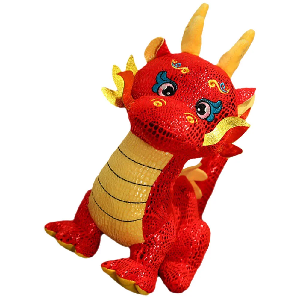 

Chinese New Year Dragon Decor Plush Cartoon Dragon Toy Stuffed Dragon Decoration New Year Gift Office Home Decorations