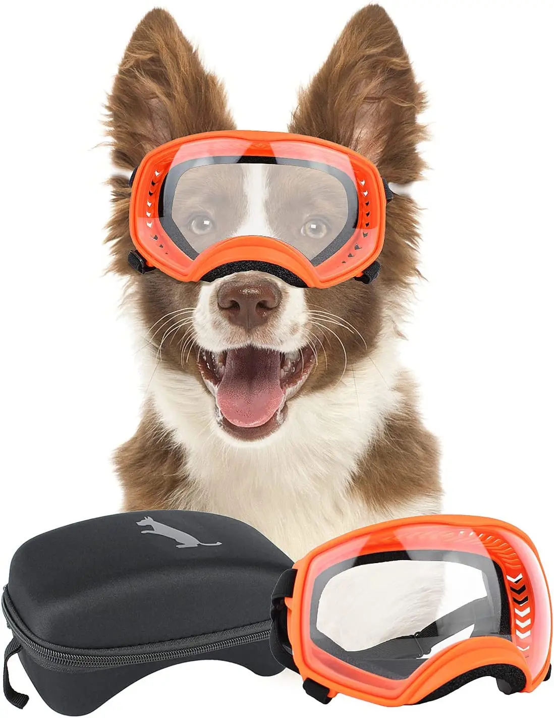 

AMOBOX Dog Goggles Large Breed,Dog Sunglasses for Large Dog Clear Goggles Eye Protection for Medium Dog Outdoor UV Protection