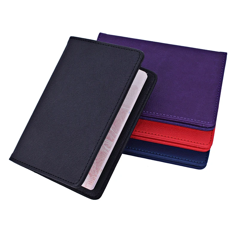 Durable Men Women Passport Cover for Travel Fashion Multi-Function ID Bank Card Holder PU Leather Wallet Case Travel Accessories