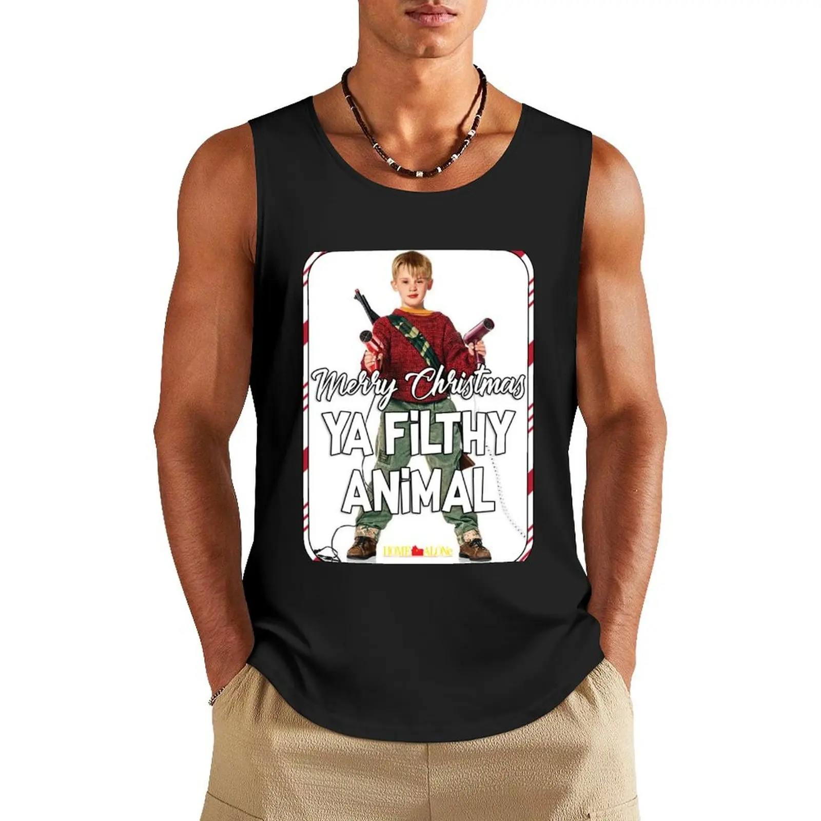 Merry Christmas Ya Filthy Animal Tank Top fashion 2024 man Men's clothing