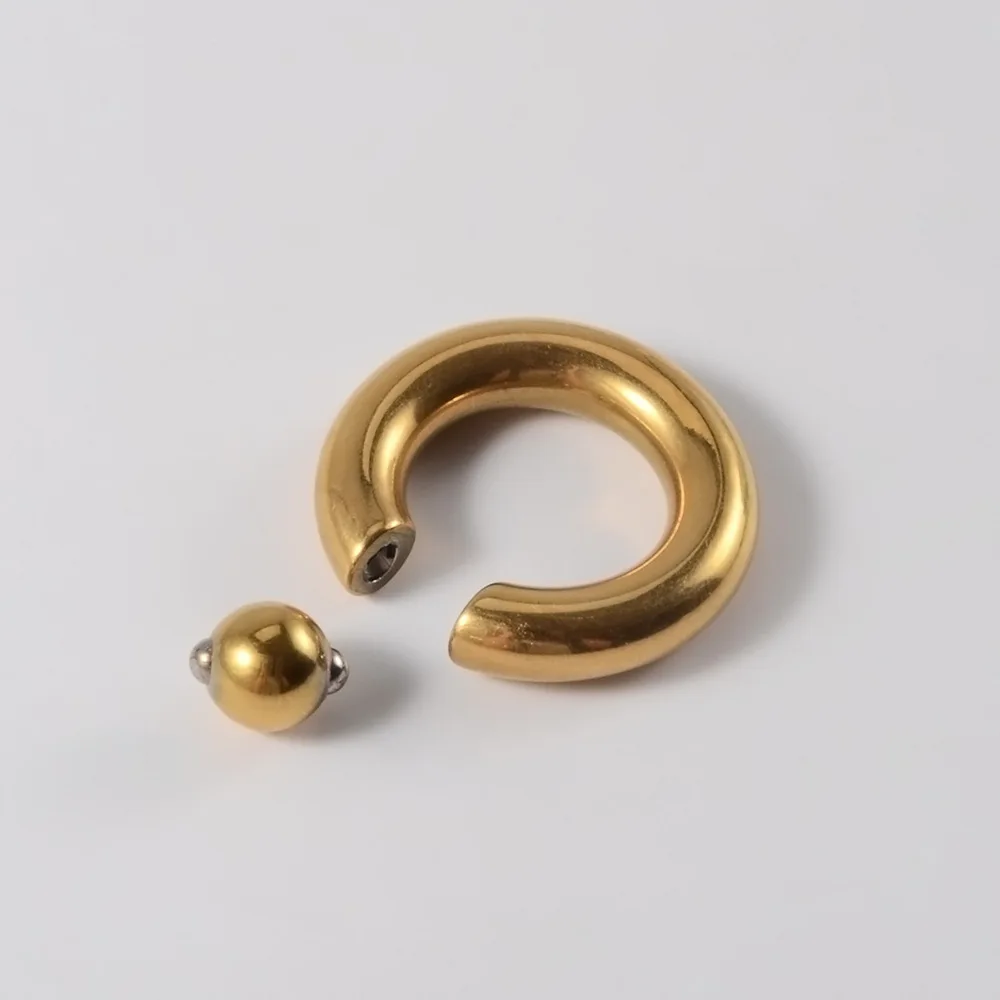 316 Stainless Steel Body Piercing Earrings Black Gold Color Spring