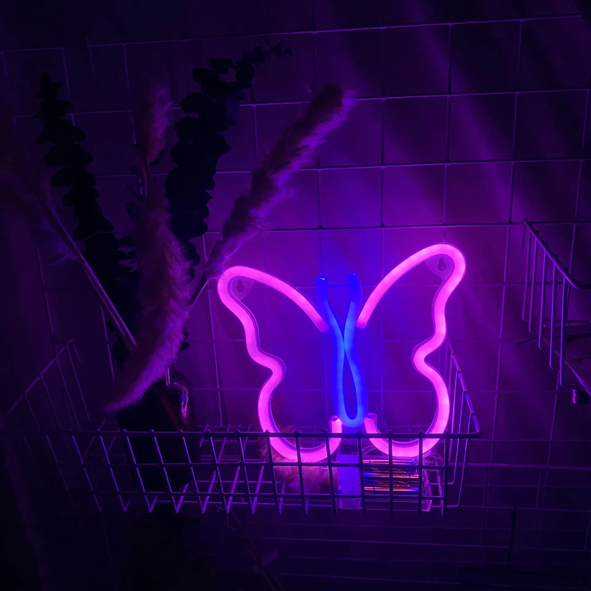 bright night light Butterfly Neon Sign Led Neon Night Light Wall Hanging Lamp Home Wall Decor LED Night Lamp Romantic Birthday Baby Gift For Party childrens night lights Night Lights