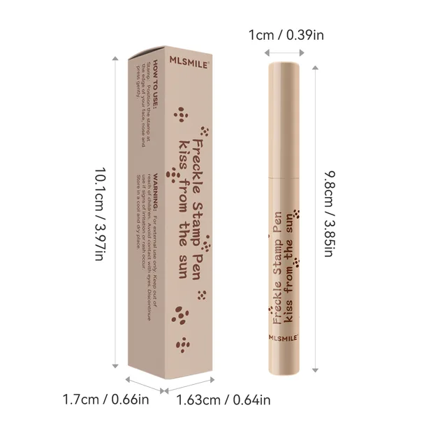 Freckle Pen Natural Lifelike Fake Freckles Pen Lasting Look Dot Spot Pen Makeup Waterproof Light/Dark Brown Freckles Stamp Pen