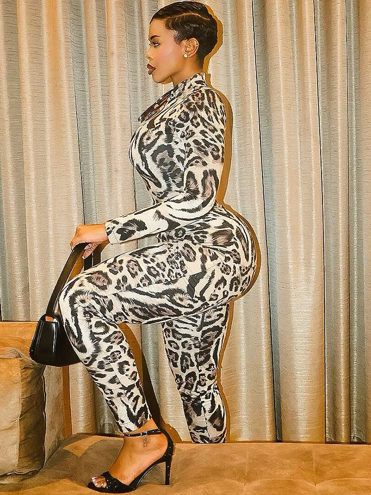 Kliou Leopard Print Jumpsuit Image 16