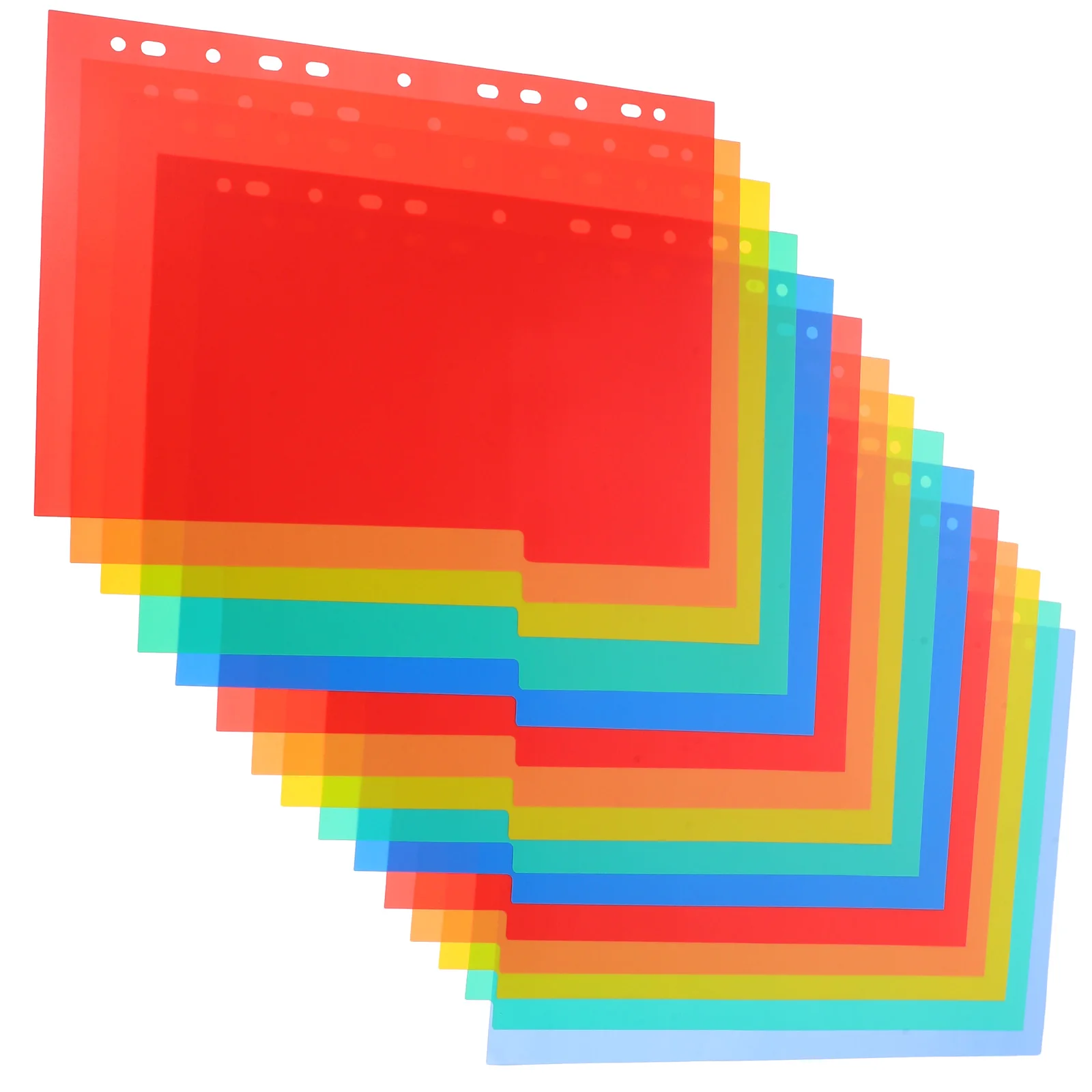 20 Index Dividers A4 11 Hole PP Notebook Tabs Separators Binder Divider Detachable Binder Dividers File Folders - 3