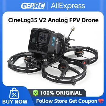GEPRC Cinelog35 V2 Analogico FPV Drone Sistema 2105.5-2150KV VTX SPEEDX2 ICM 42688-P F722-45A AIO V2 RC Quadcopter Freestyle Drone