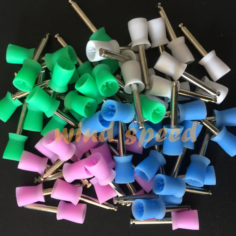 100pcsDentalPolisherProphylaxisPolishingCupBrushesLatchFlat