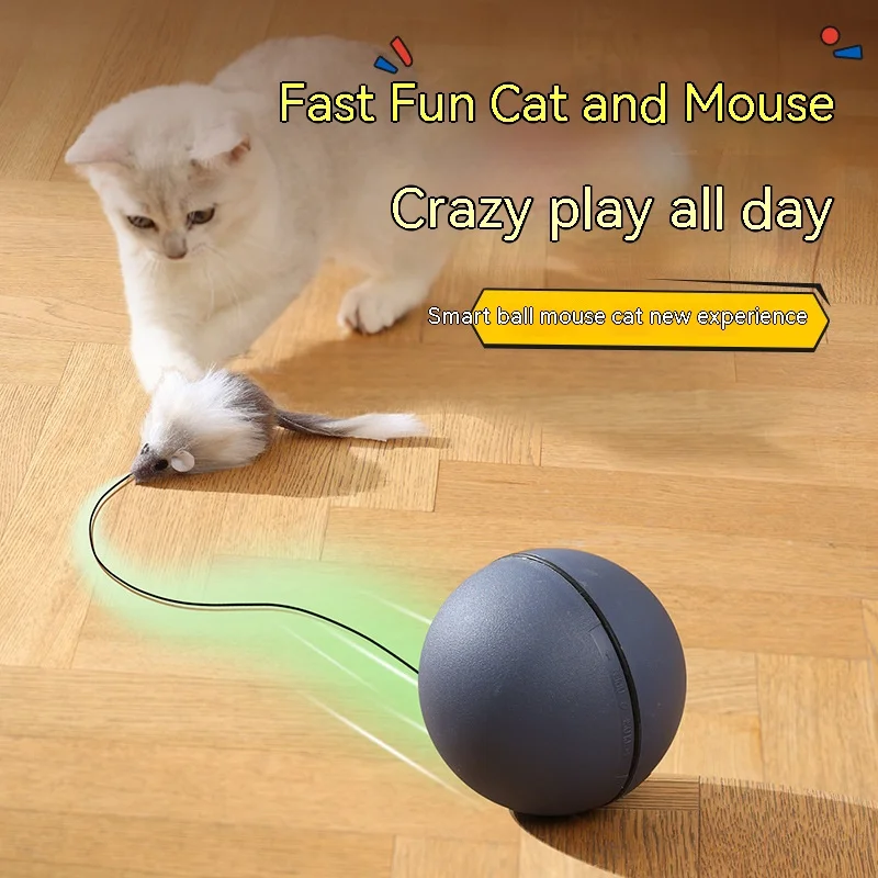

Шарик для кошек, игрушка для домашних животных, автоматический вращающийся шарик, Забавный мяч для кошек, товары для домашних животных, аксессуары, вращающийся игрушечный мяч, Интерактивная мышь