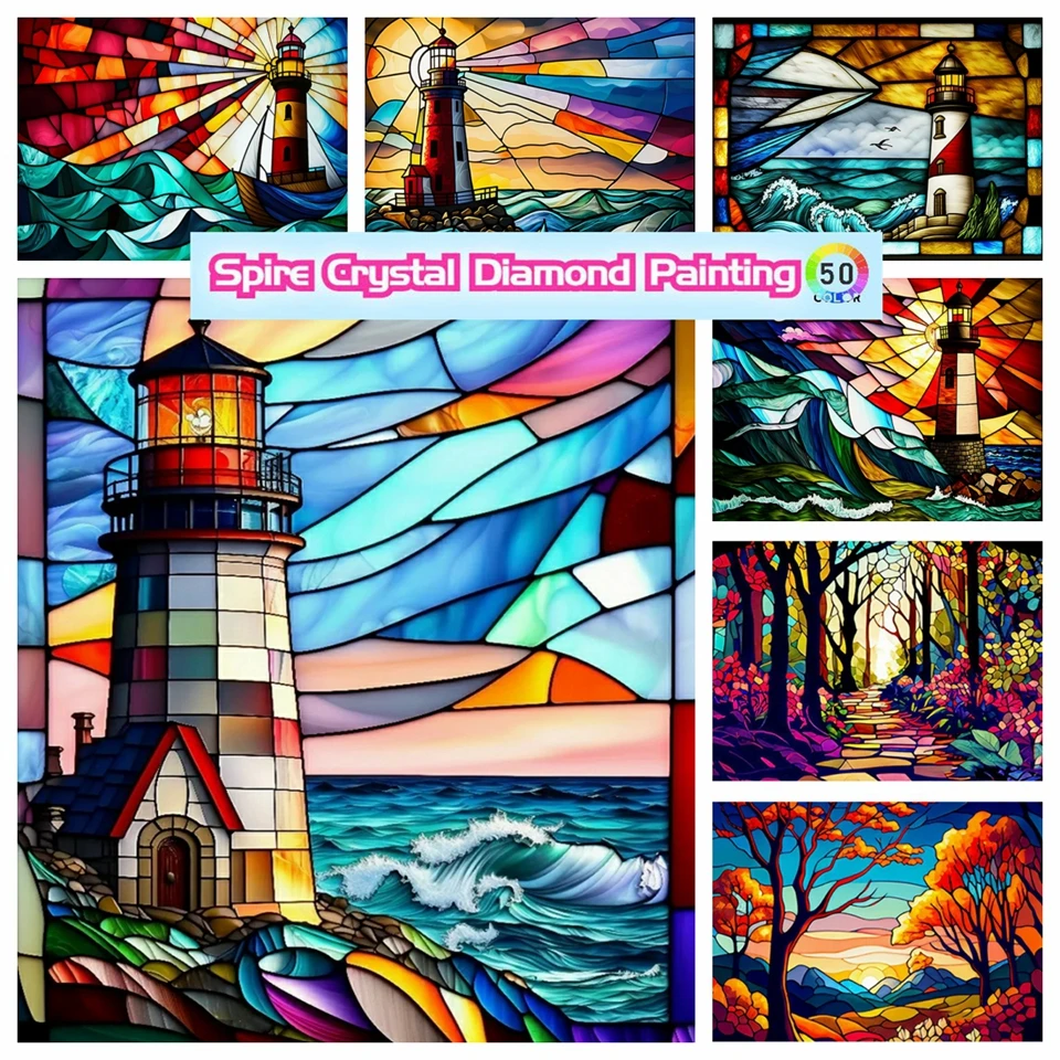 Lighthouse Stained Glass Pattern Diamond Painting: A Real User's ...