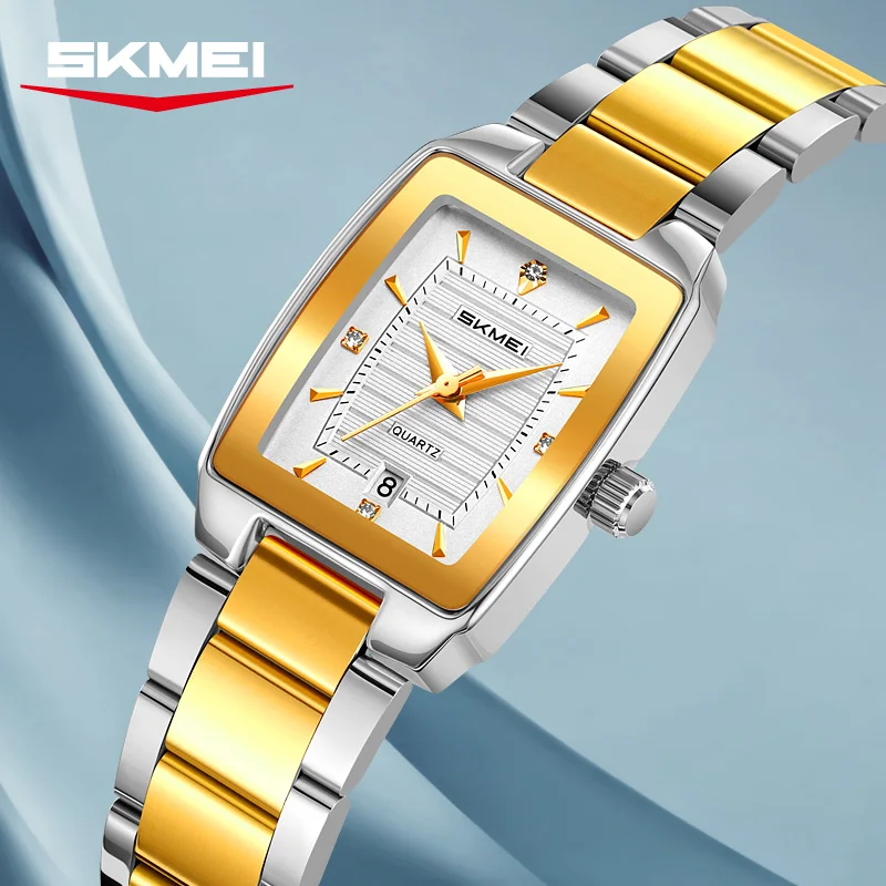 SKMEI 2578 Luxury High-end Quartz Watch for Women Waterproof Shockproof Date Watch Girl Gift Dresses Versatile Womens Watches - 3