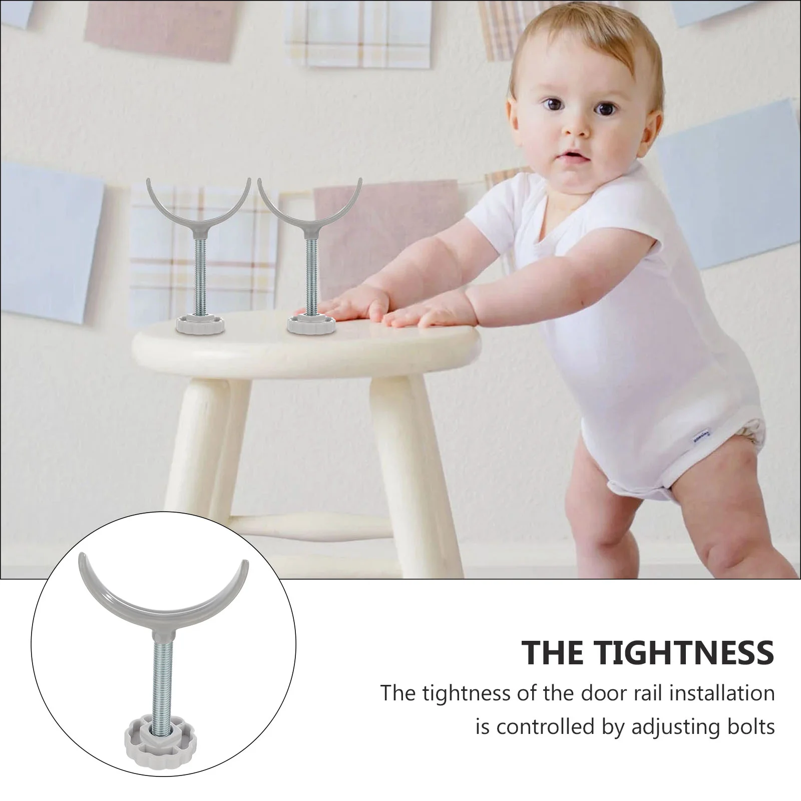 U Shaped Fixator Safety Door Gate Fence Guardrail Baby Stair Accessory Alloy Fitting Cylindrical Mount Child Security Banister