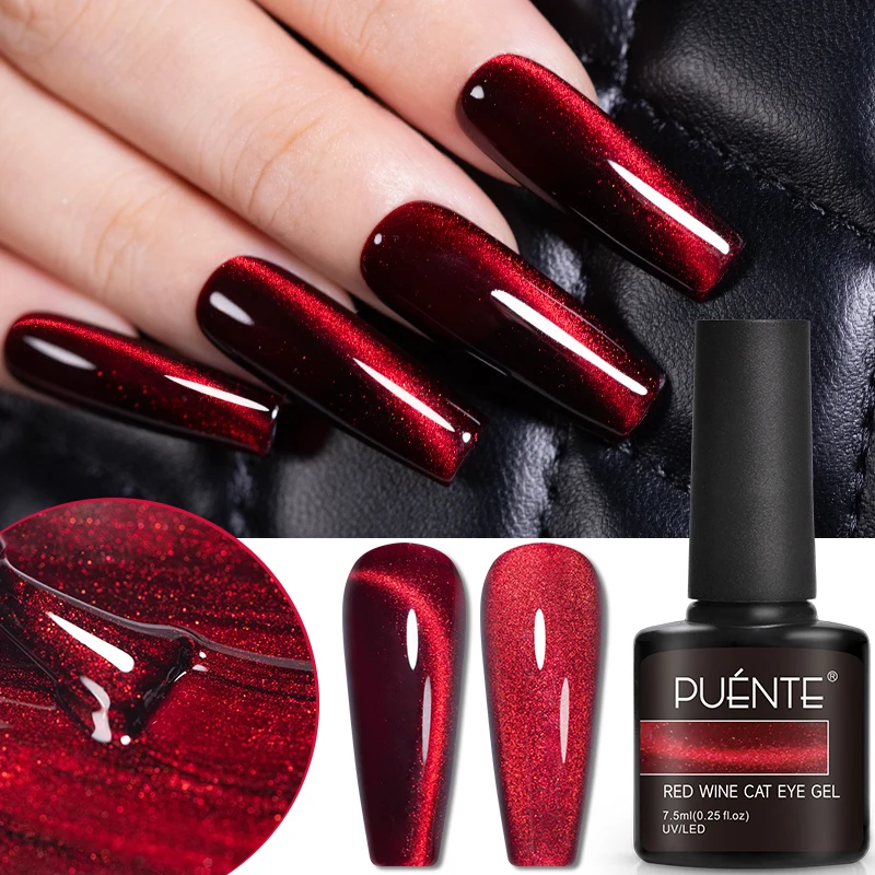 red wine cat eye gel