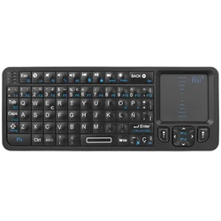 Compact Backlit Bluetooth Keyboard with Touchpad and IR Learning Capability (Spanish)