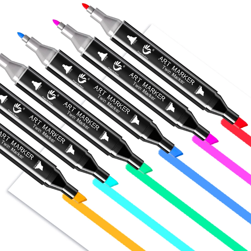 Markers 168 Colors Markers Dual Brush Pens Double Tipped Round + Chisel Tips Sketch Art Drawing Markers For Artist Kids Adults
