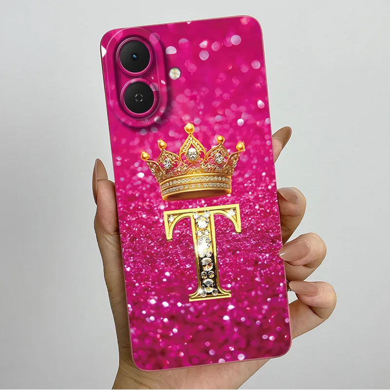 Luxury Crown Letters Soft Phone Case with Camera Protection