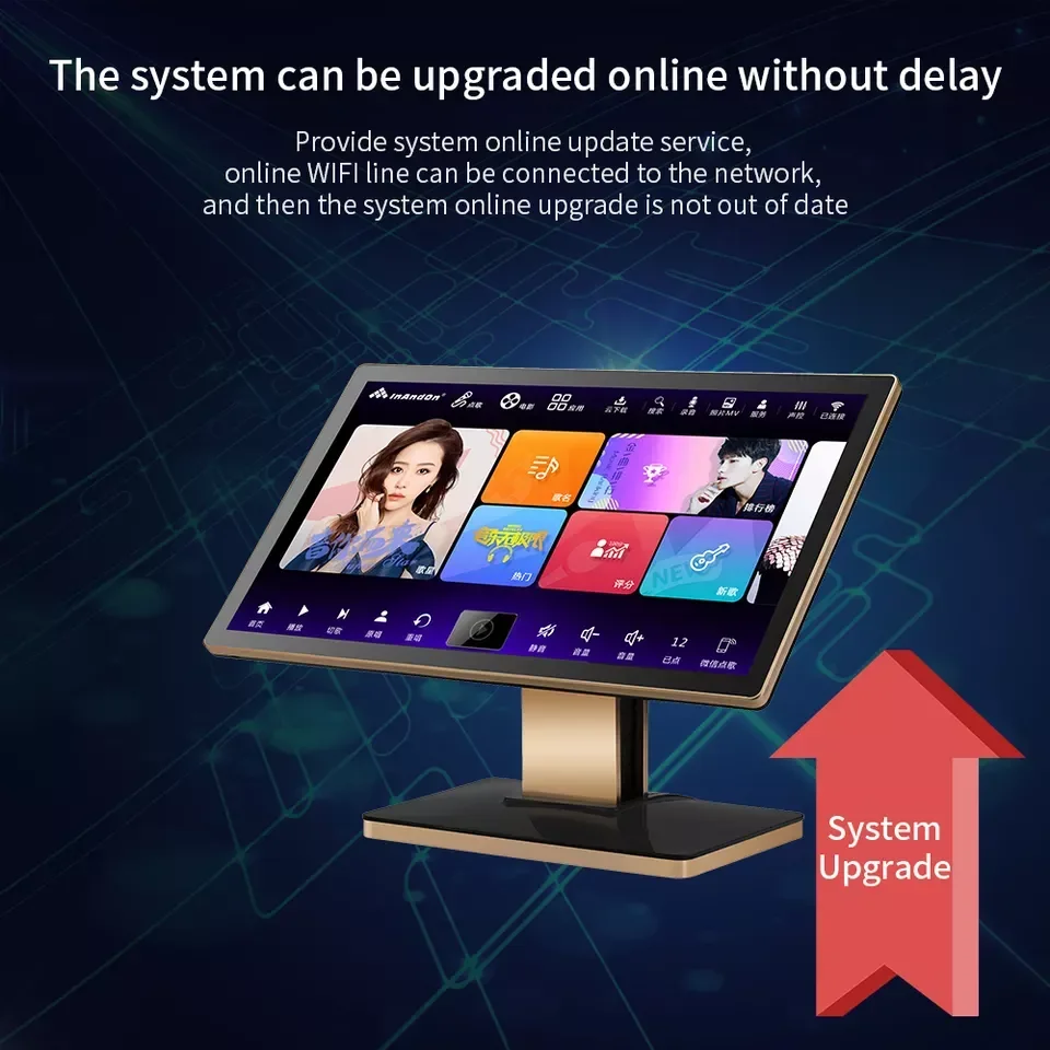 KTV 22인치 터치스크린 디지털 노래방 플레이어 3TB 데스크탑 InAndOn WIFI 노래방 시스템 전문 터치스크린 노래방 기계
