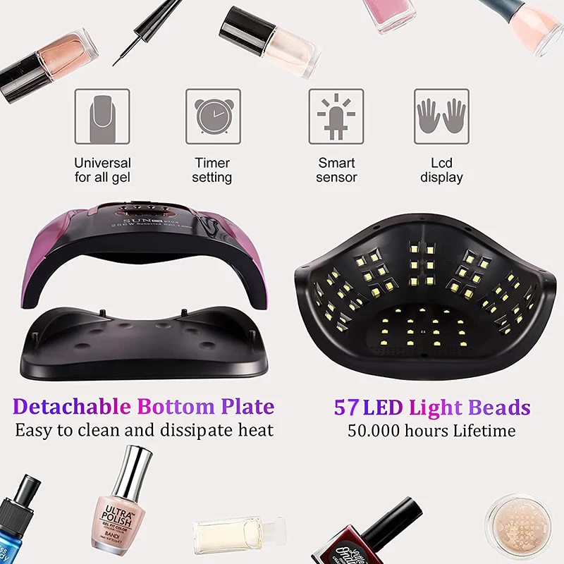 SUN X20MAX Sunone Uvled Nail Lamp Machine 320W, 72 LEDs, UV LED Lamp For Gel  Polish Curing, Manicure With 10/30/60/99s Timer And LCD Display Model  231020 From Caliu123, $10.6 | DHgate.Com