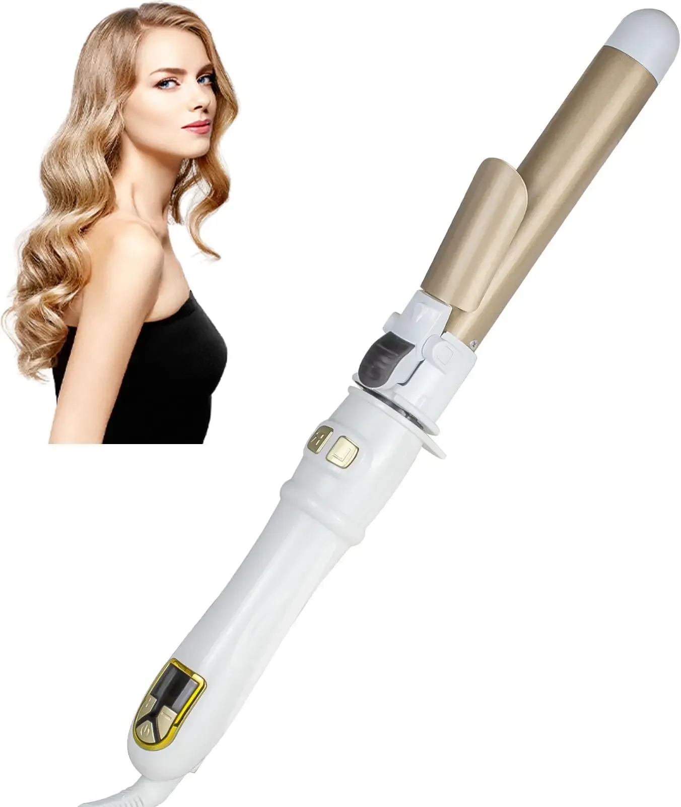 Hair Curler 28mm Automatic Rotating Wand for Professional Big Waves Inward Curls