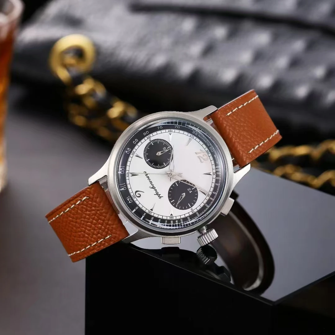 VK64 Men Watch Bubble Glass 316L Stainless Steel Chronograph Clock