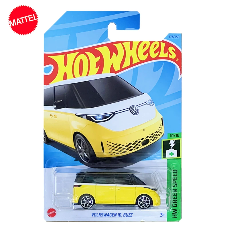 Original Mattel Hot Wheels C4982 Car 1/64 Diecast Vehicle Volkswagen ID Buzz 173/250 Model Toys for Boy Collection Birthday Gift