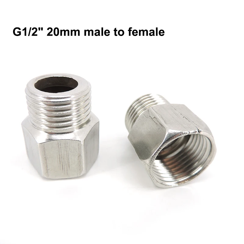 

Соединитель для шланга из нержавеющей стали, переходник с наружной резьбой на внутреннюю часть 20 мм, G1/2 дюйма
