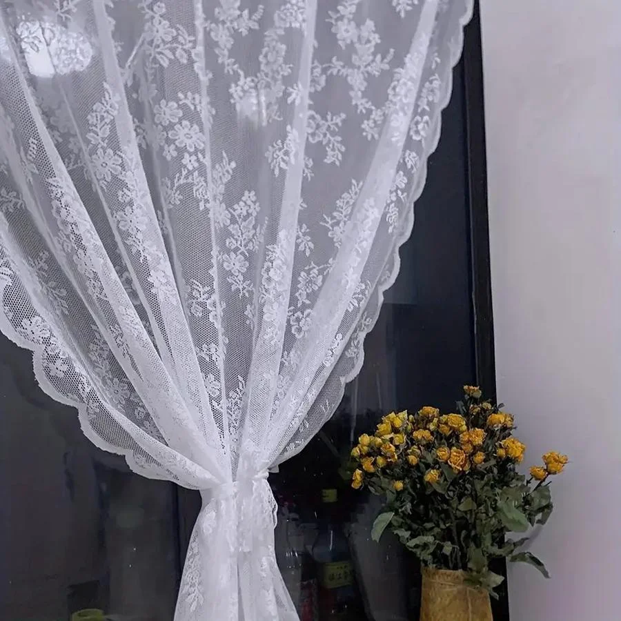 Floral Lace Curtain Panel 2