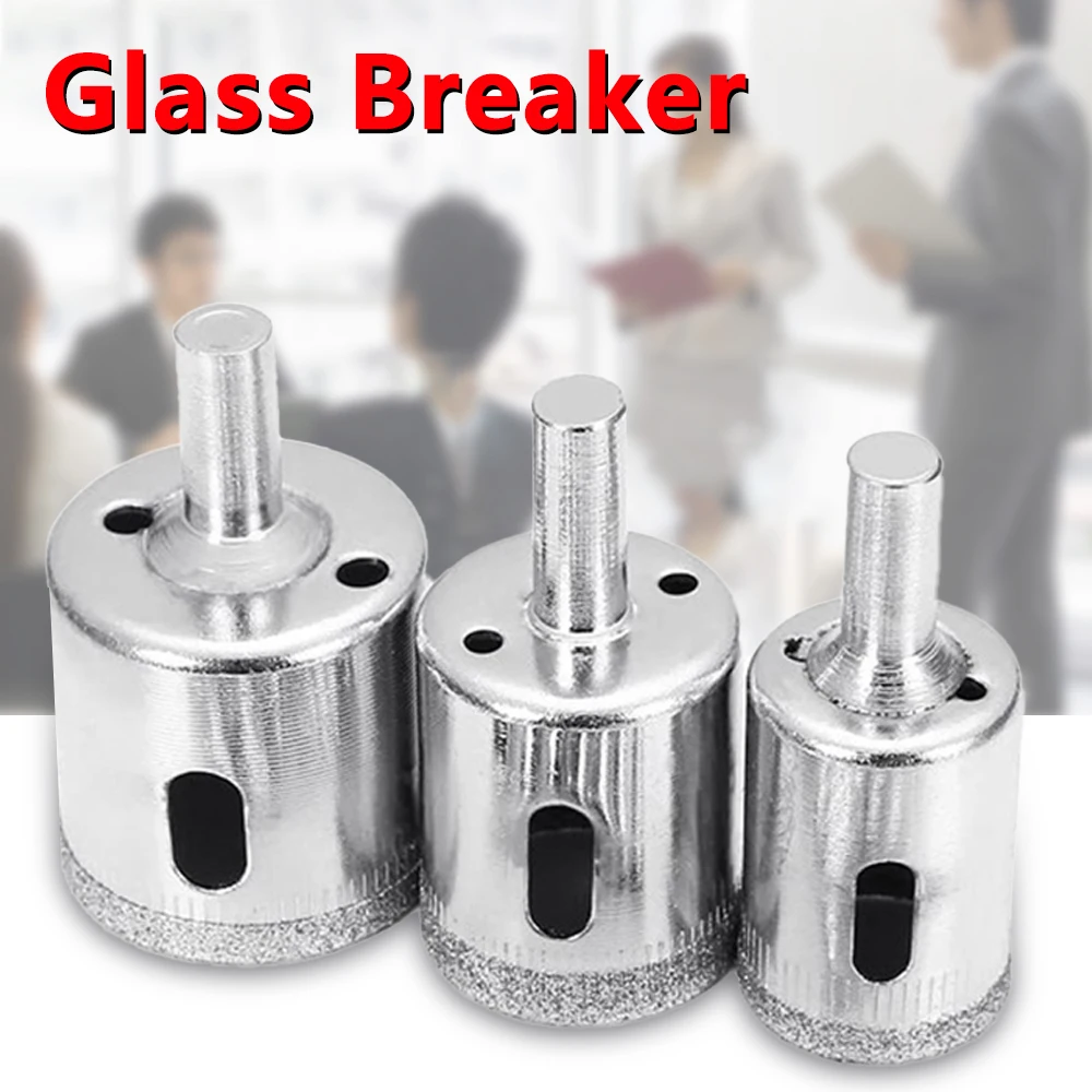 

10pcs 6-32mm Diamond Coated Center Drill Bits Hole Saw Cup Saw Locate Stood Kit Tools Tile Marble Glass Power Tool Accessories