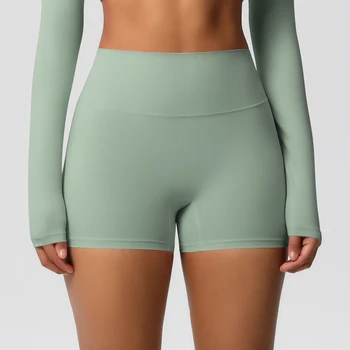 Women Sports Shorts Yoga Shorts Naked Feeling High Waist Yoga Shorts Push Up Fitness Leggings Tummy Control Yoga Slim Shorts 1