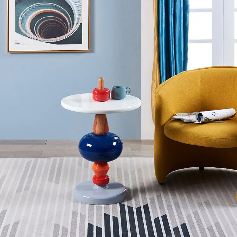 

Nordic Home Decor Geometry Sugar Gourd Sofa Side Coffee Table Living Room Furniture Bedside Tea Tables Desks Decoration Goods