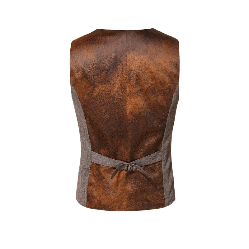 1920 Popular Men's Vest Suit Western-style clothe Retro V-neck Single breasted Business Casual Coat Set Inventory Men's Clothing