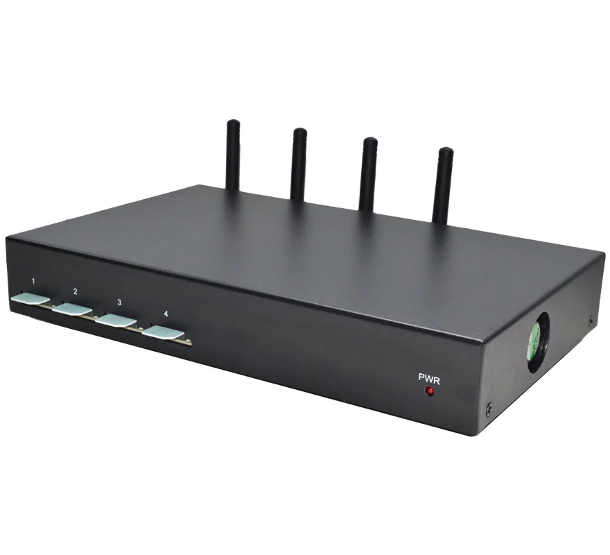 인기 상품 4 포트 4 SIM GOIP SK 2G/3G/4G Voip 게이트웨이, VoIP 종단, 비즈니스 심박스 Gsm Voip 게이트웨이